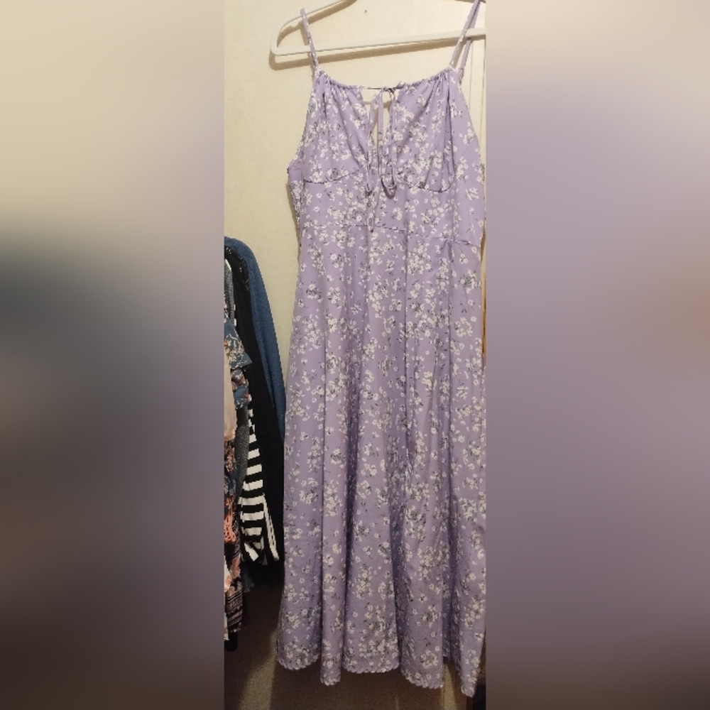 Vintage Style Floral Maxi Dress XXL